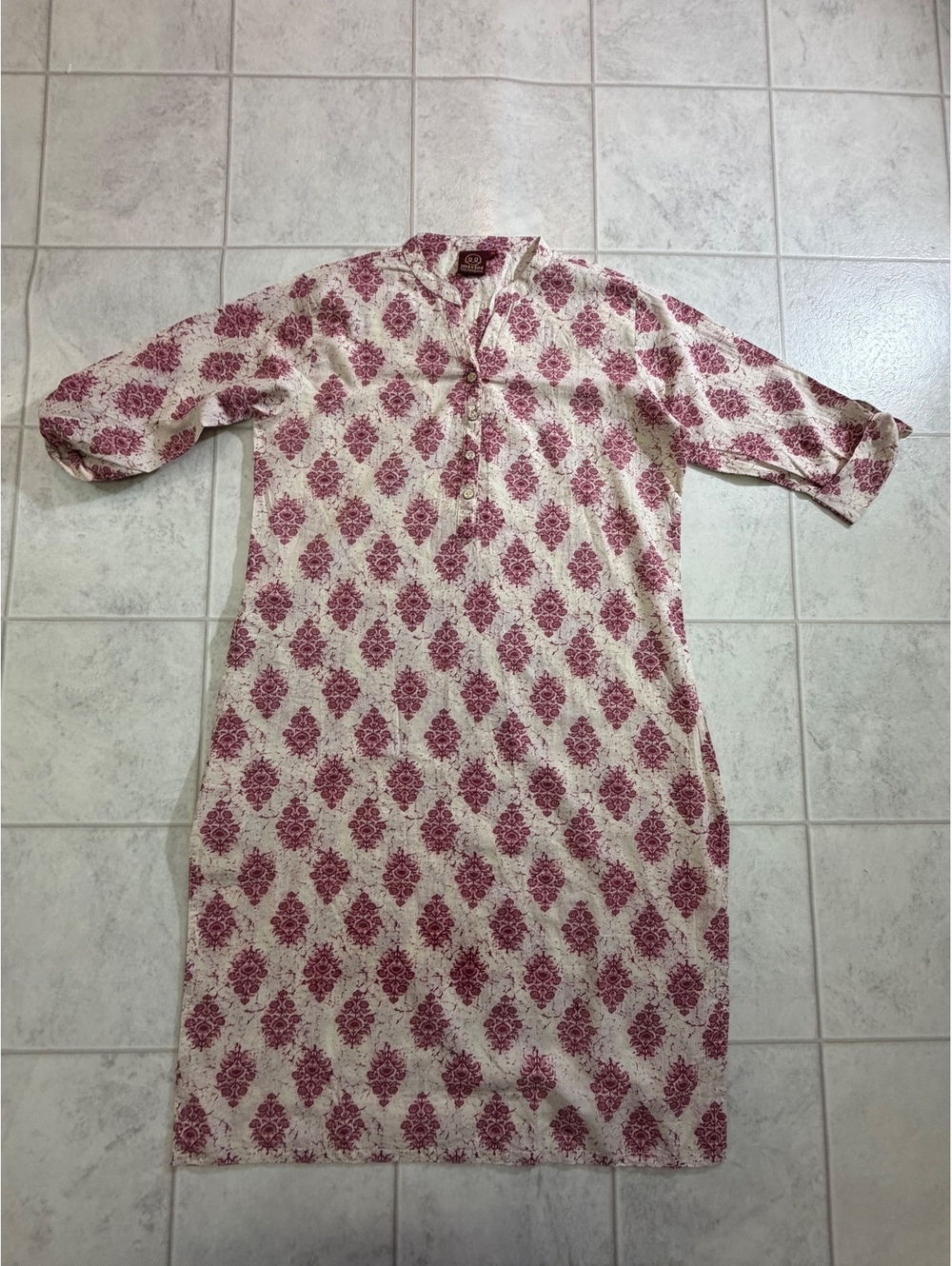 Merlot Women's Medium Floral Print Tunic Dress